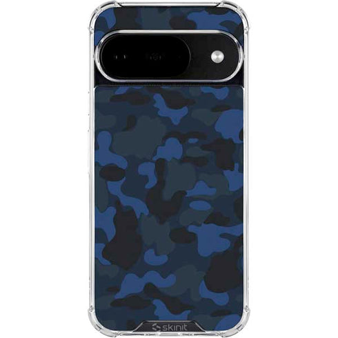 Blue Street Camo Google Pixel 10 Clear Case